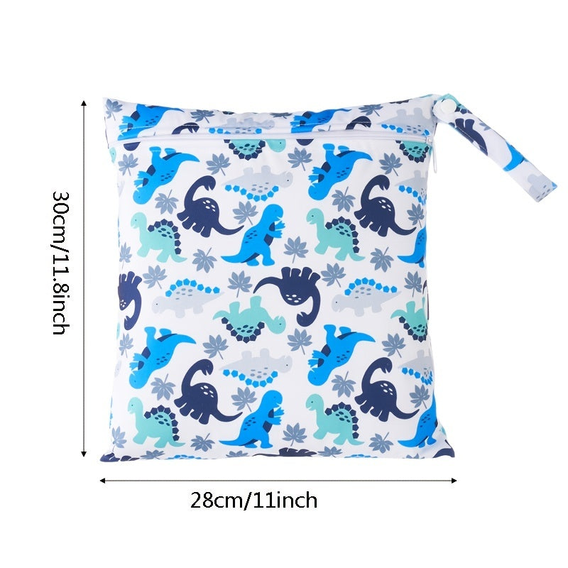 Waterproof Wet and Dry Diaper Bag - Cartoon Pattern