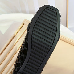 Women's Casual Geometric Pattern Ballet Shoes Slip On Lightweight Metal Decor