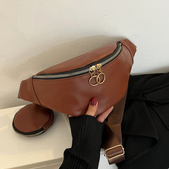 Women's Faux Leather Chest Purse with Coin Purse