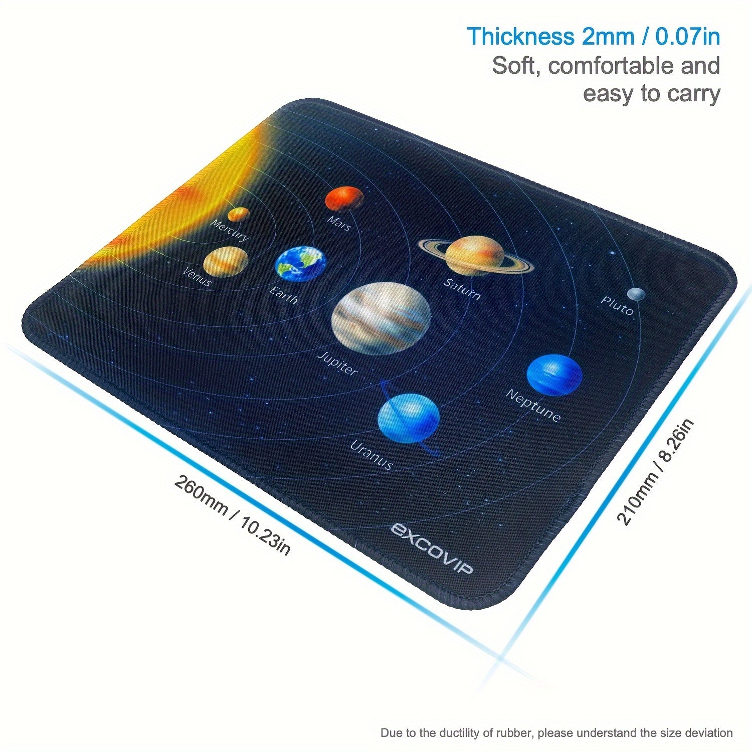 EXCOVIP Solar System Anime Mouse Pad Non-slip Learning Office Collecti