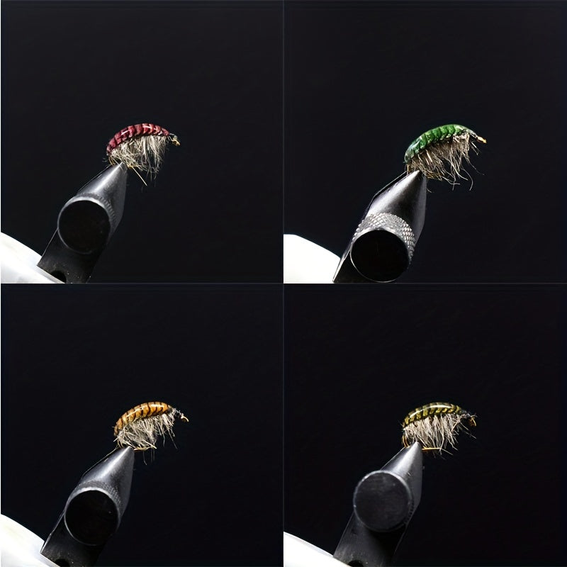 80pcs Realistic Gammarus Shrimp Back Lures in 4 Colors