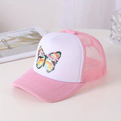 Butterfly Print Y2K Trucker Hat Candy Baseball Cap