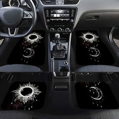 4pcs Sun And Moon Star Car Floor Mats - Water absorbent Non slip Mats