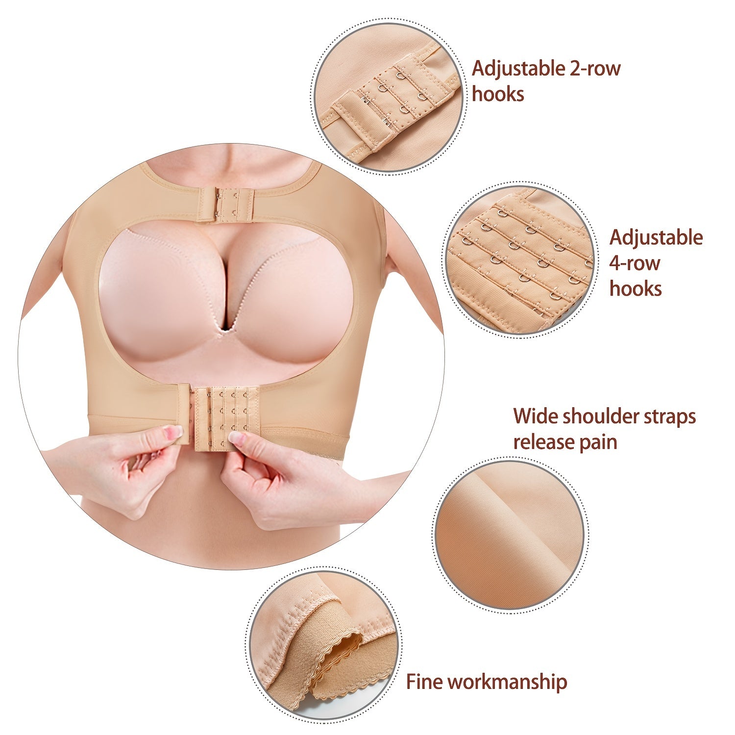 Women Push Up Bra Shapewear Posture Corrector Chest Support Lifter Tops