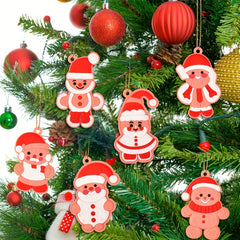 6 Gingerbread Man Christmas Tree Pendants Home Decor