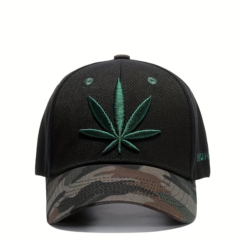Men's Adjustable Casual Maple Leaf Baseball Cap Spring Fall Summer