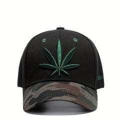 Men's Adjustable Casual Maple Leaf Baseball Cap Spring Fall Summer