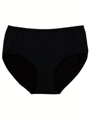 4 Pack Plus Size Pin Dot Print Panties Set
