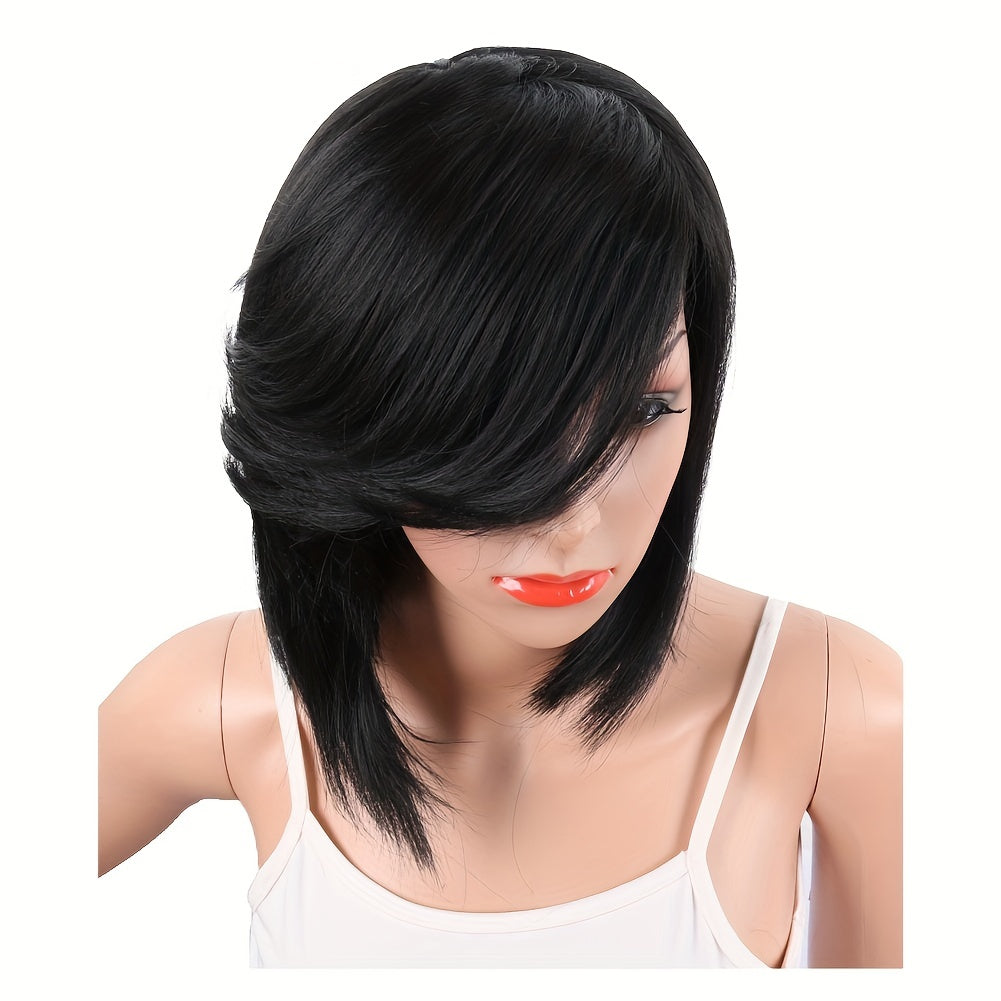 Synthetic Bob Wig Short Side Part Daily Use