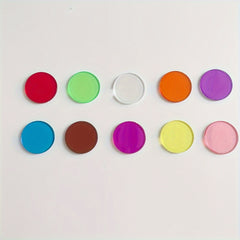 50-300pcs Transparent Discs Game Tokens 10 Colors Plastic Math Learning Counters