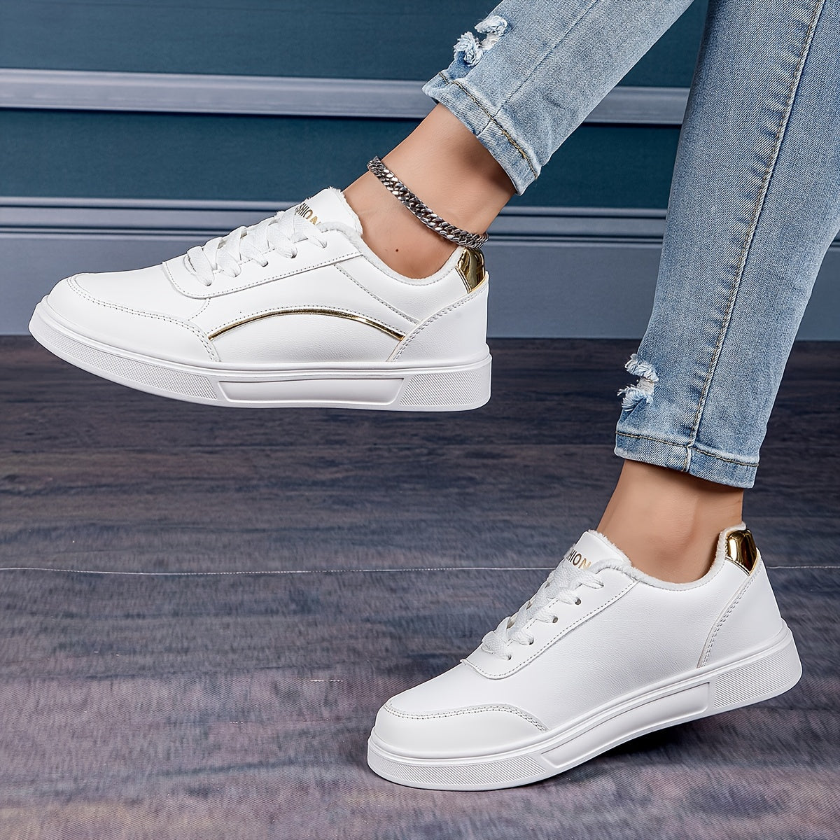 Solid Casual Sneakers Lace Up Platform Low Shoes