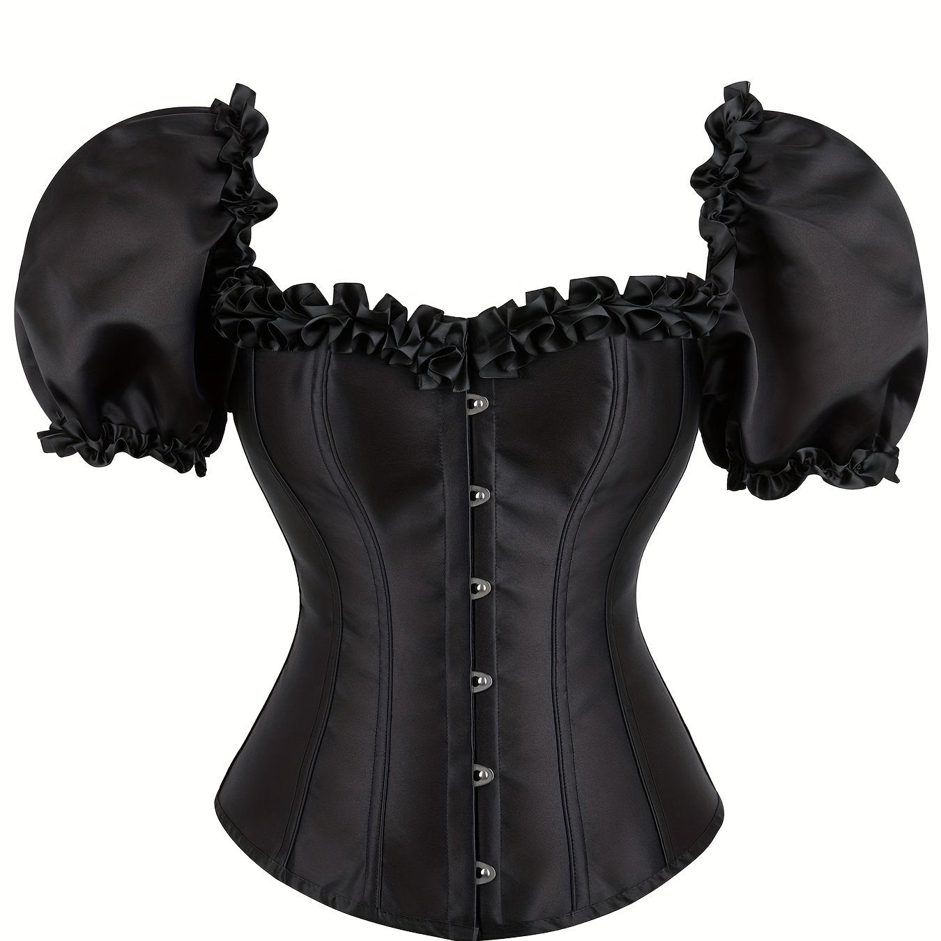 Ruffle Corset Bustier Lace Up Body Shaper