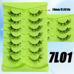 7 Pairs Cat Eye False Eyelashes Faux Mink Hair Fox Eye 3D Lashes