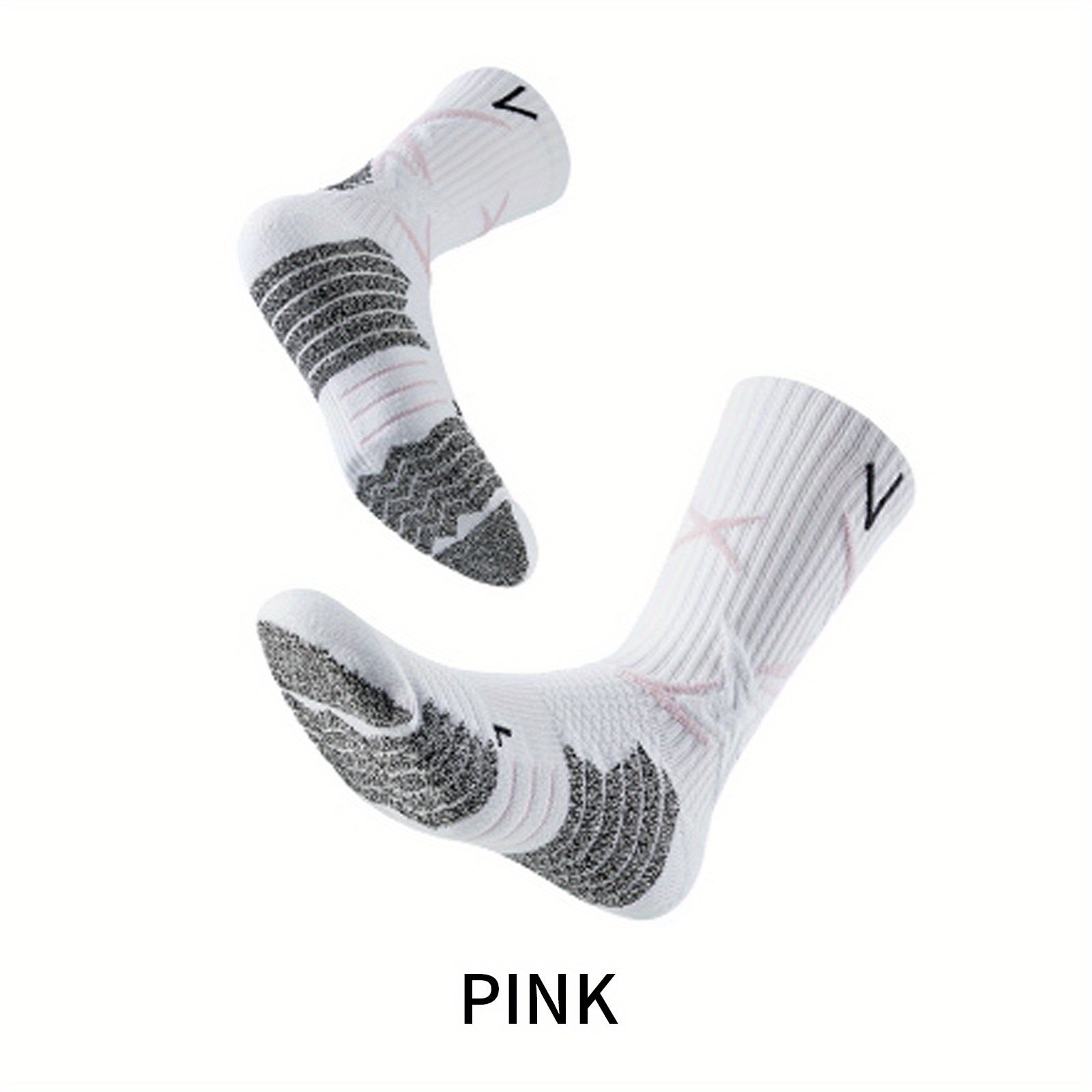Breathable Antiskid Midcalf Sport Socks for Running Training