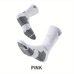 Breathable Antiskid Midcalf Sport Socks for Running Training