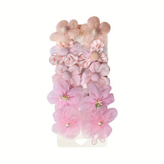 10pcs Flower Elastic Hair Tie Hair Accessories For Kids