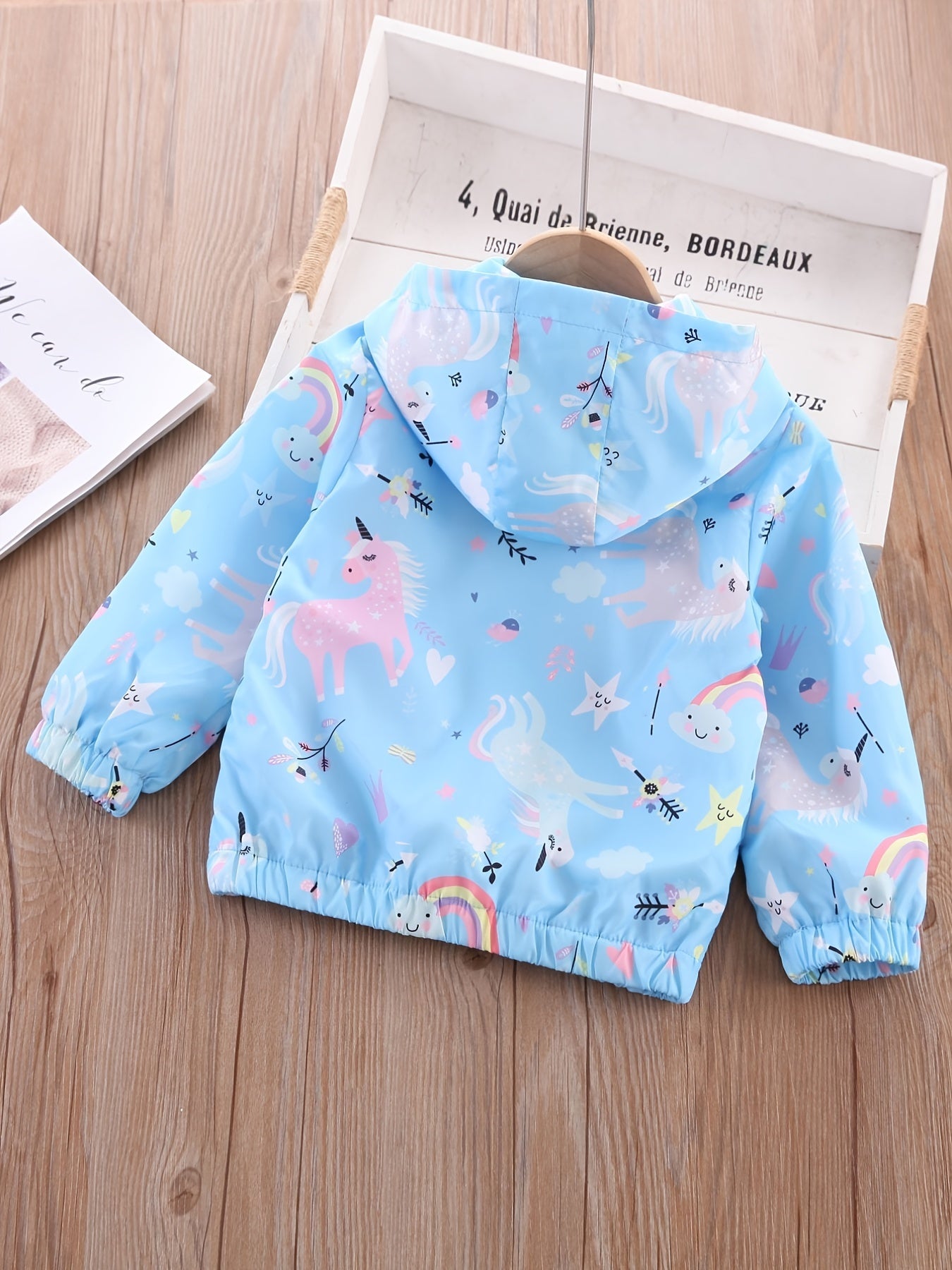 Girls' Mouse Cartoon Hoodie Jacket Zipper Up Casual Windbreaker