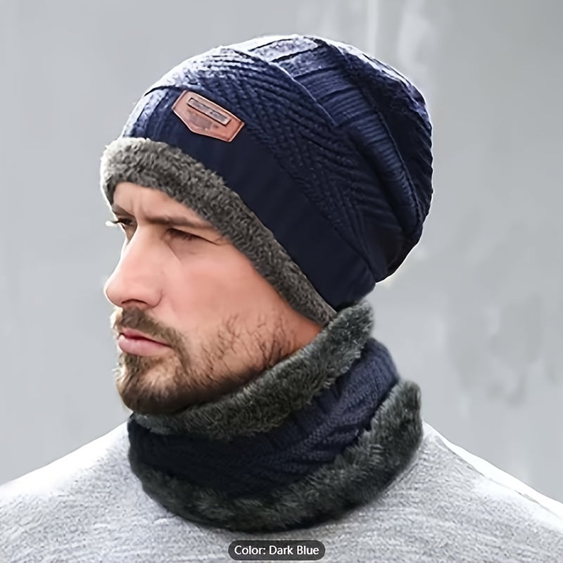 Winter Knitted Hat & Scarf Set, Fashionable & Warm