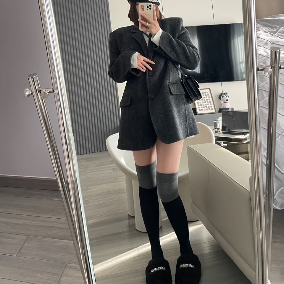 Colorblock Thigh High Socks Women's Stockings