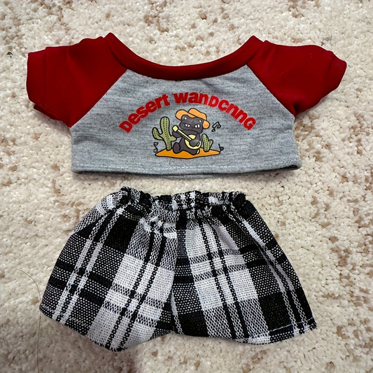 Plush Doll T-shirt & Pants Suit 3 Colors