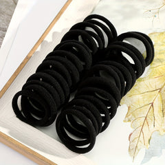 50pcs Colorful Cartoon Elastic Hair Ties - Fun Hair Accessories for Girls