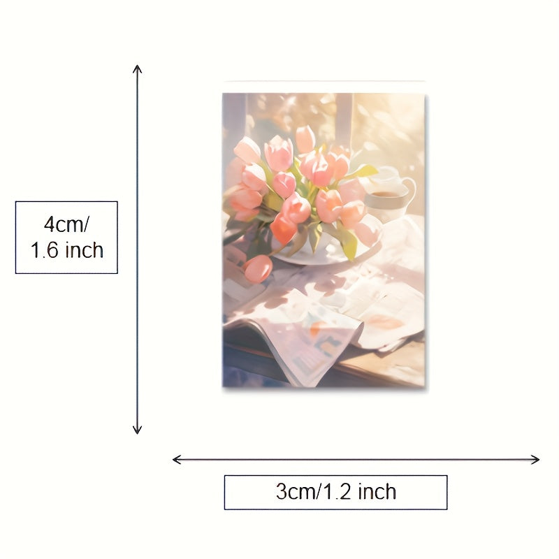 63pcs Watercolor Flower Sea Stickers for Mobile Phone Luggage Notebook
