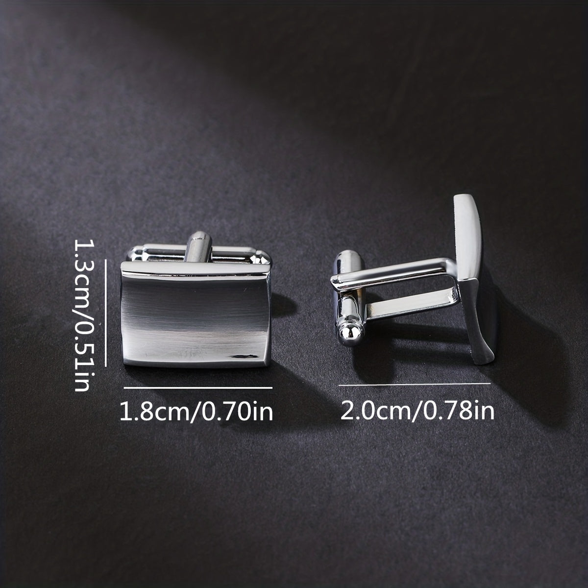Concave Smooth Surface French Cufflinks Pair