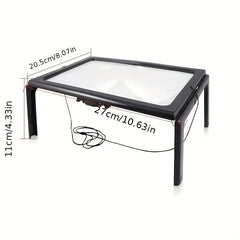 3X Large Full Page Magnifying Glass With LED Lights
