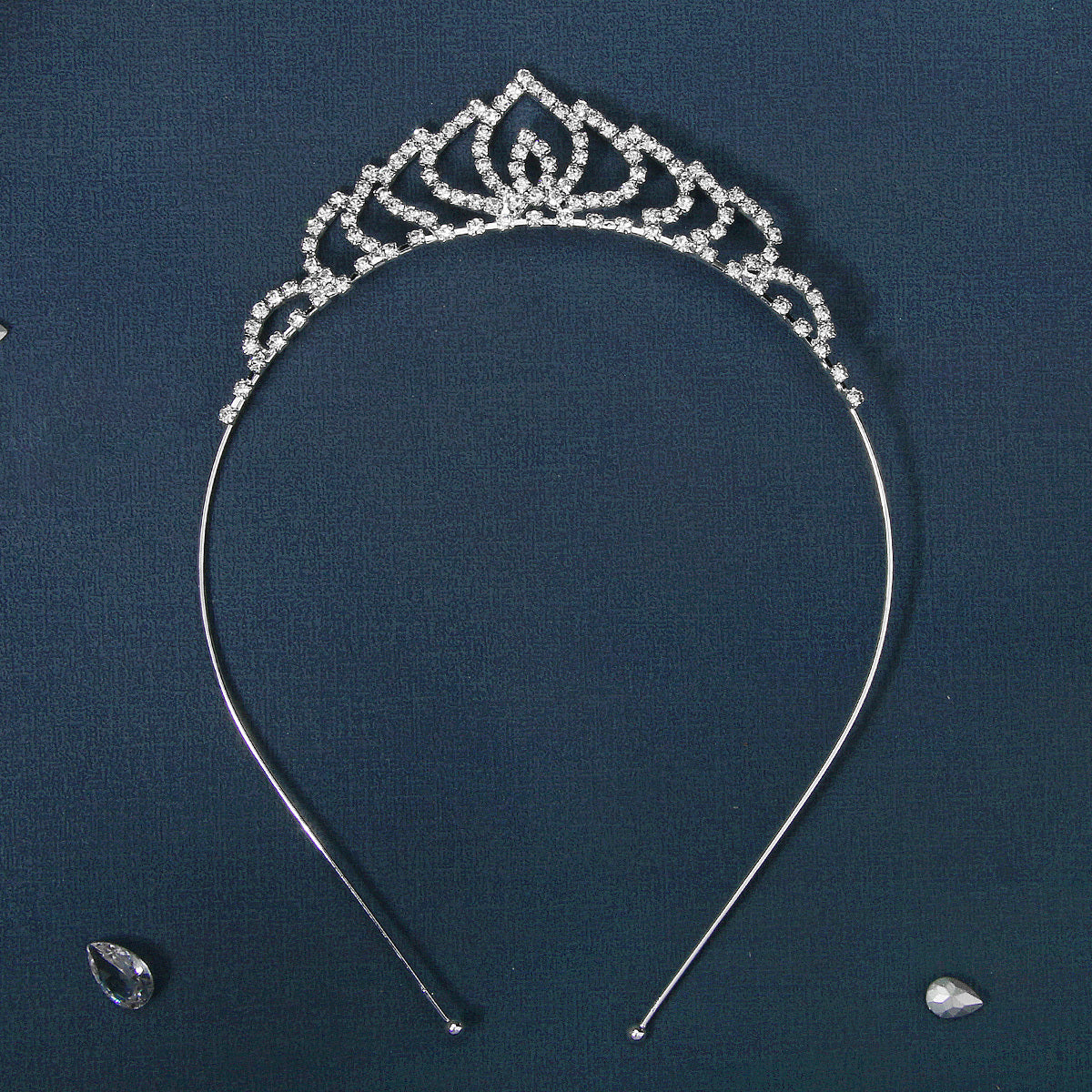 Thin Rhinestone Crown Hairband Headband Princess Tiara Wedding