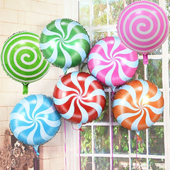 18" Lollipop Windmill Foil Balloons - Christmas Birthday Party Decoration