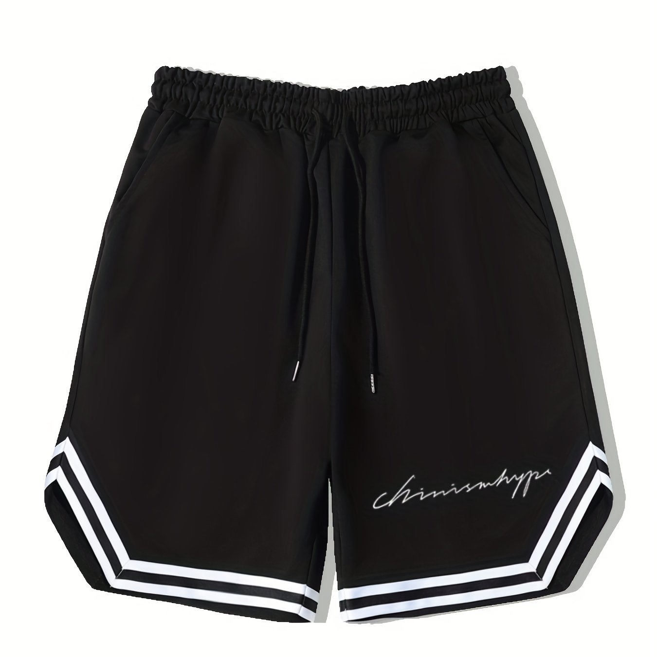 Men's Streetwear Shorts Letter Print Drawstring Stretchy Short Pants