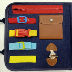 Felt PLAYBOARD Foldable Busy Board with Fidget Activities for Kids