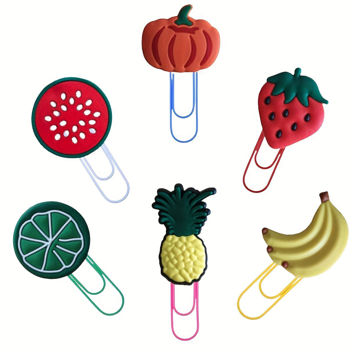 16pcs Cartoon Paper Clips Office Supplies Bookmark Pliers Desk Stationery