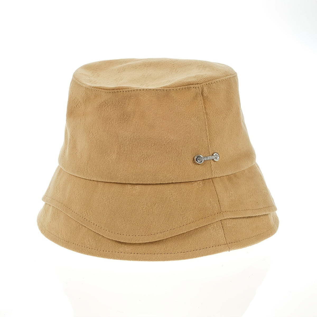 Double Layer Solid Fisherman Hat Unisex Bucket Hat