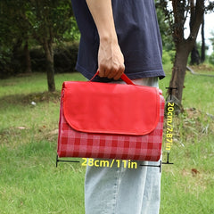 Thickened Outdoor Picnic Mat Portable 600D Oxford Plaid Picnic Cloth