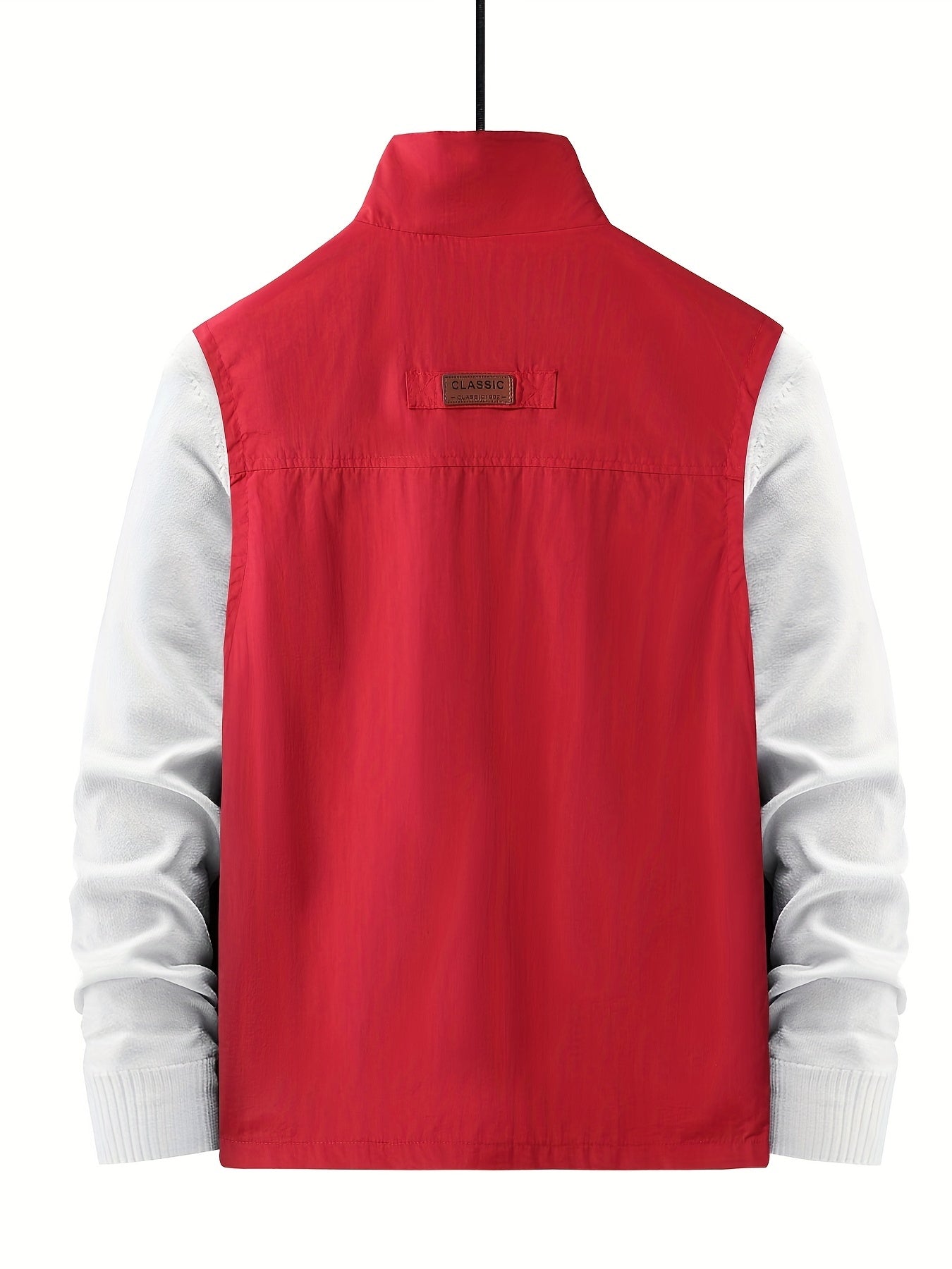 Men's Zip Up Vest Stand Collar Outdoor Fishing Hiking