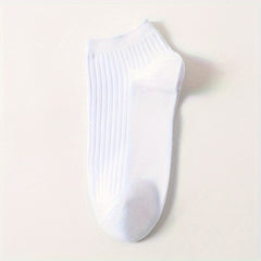 Men's Solid Liner Anklets Socks Breathable Soft Sweat Absorbent