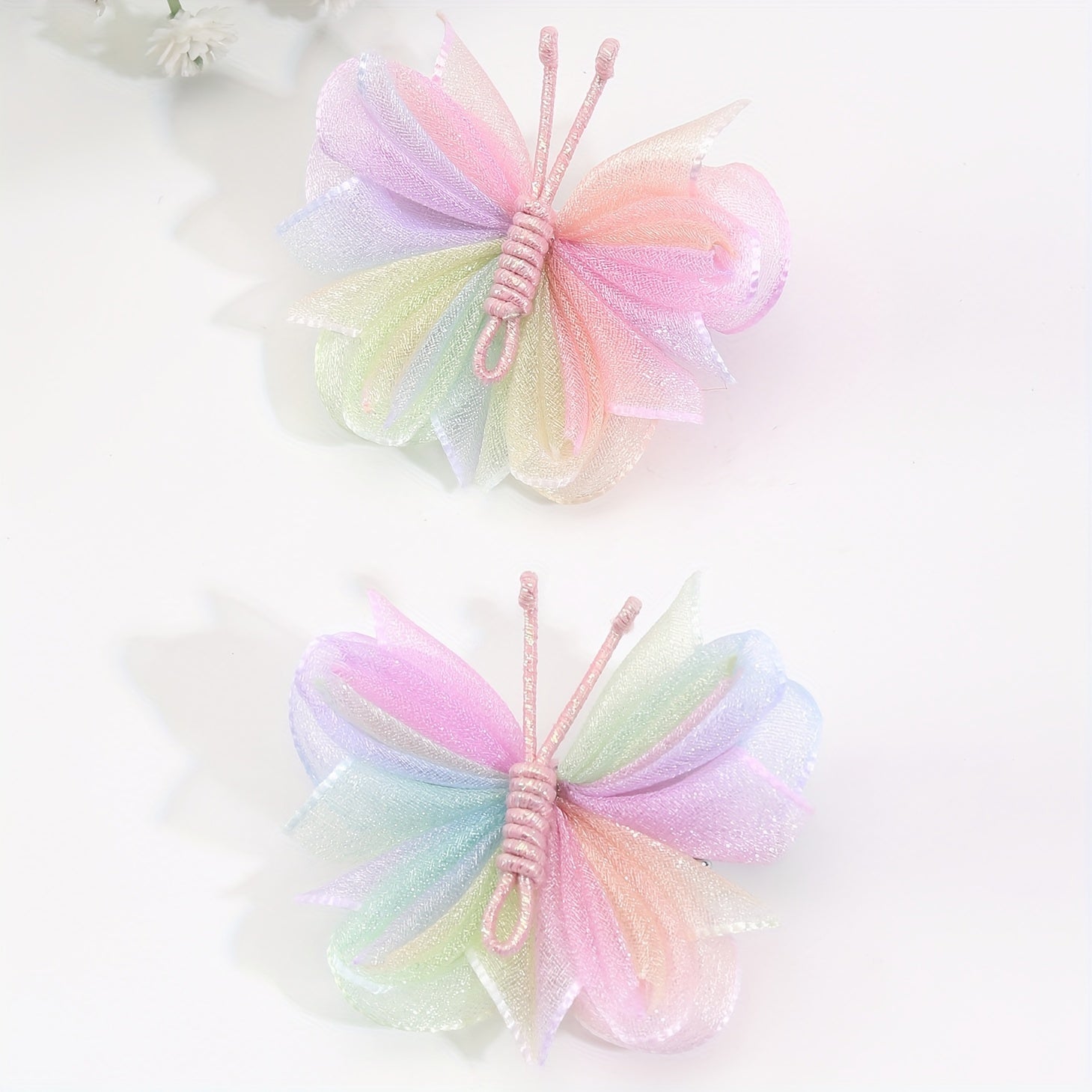 2pcs Butterfly Hair Clips for Baby Girls, Colorful Hair Accessories