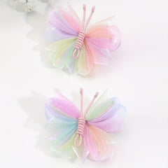 2pcs Butterfly Hair Clips for Baby Girls, Colorful Hair Accessories