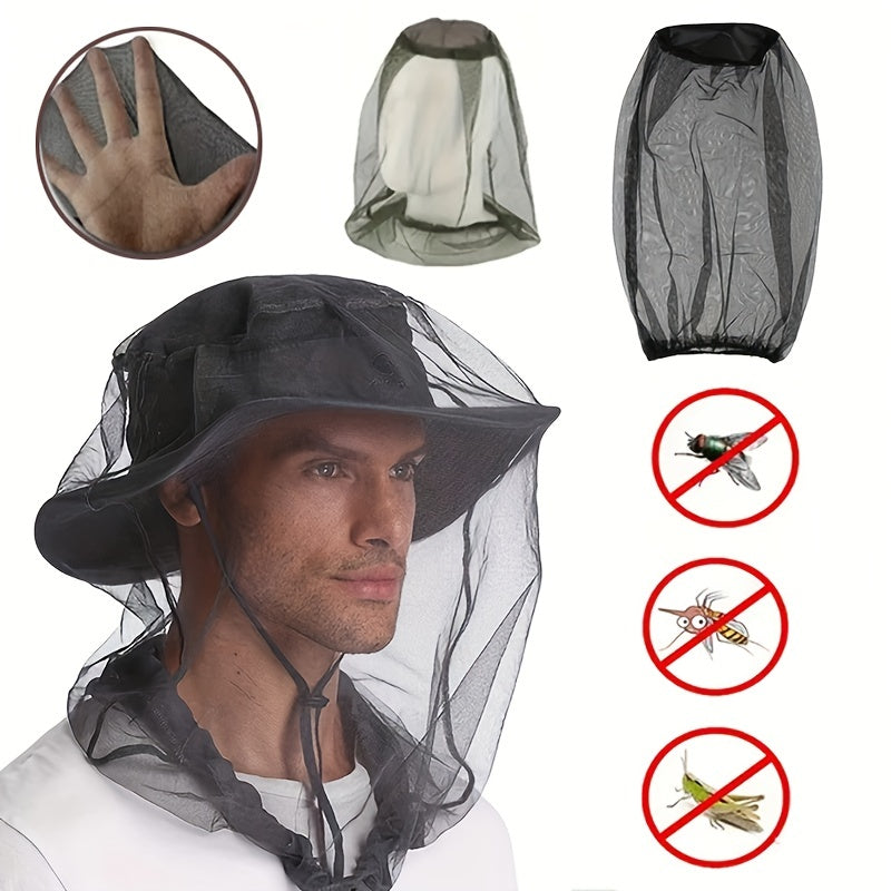 2pcs Mosquito Net Headgear & Insect Net Hat - Fly & Wasp Prevention