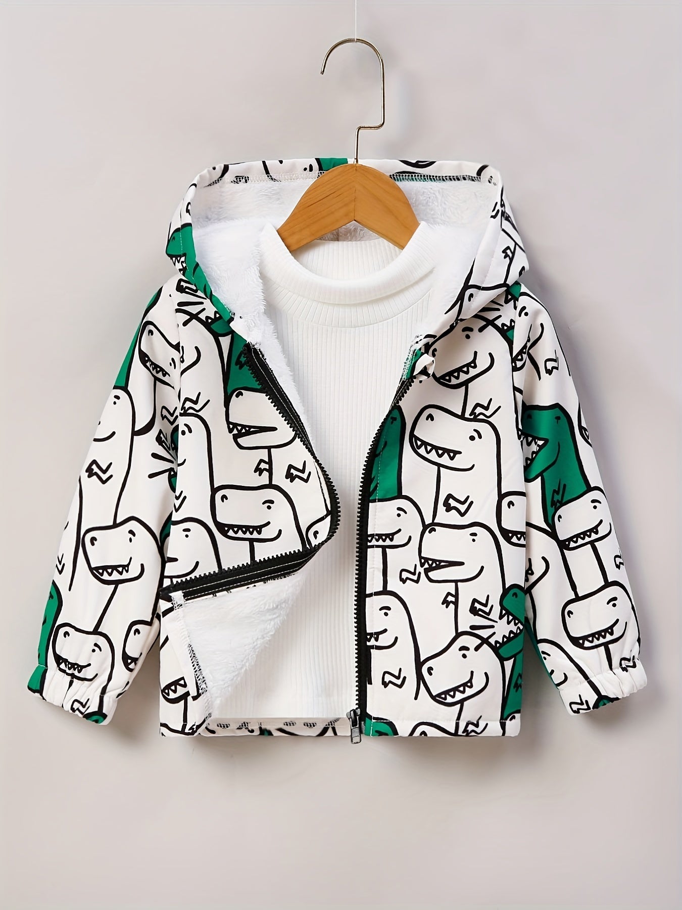 Dinosaur Boys Zip Up Hoodie with Pockets