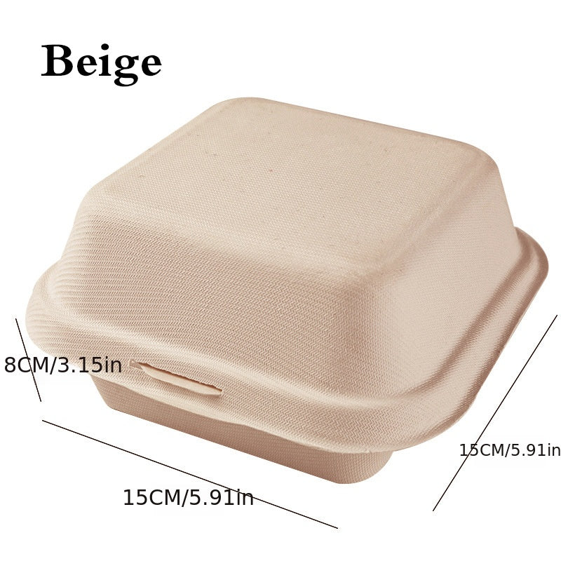 10pcs Disposable Cake Box Paper Pulp Hand Painted Biodegradable