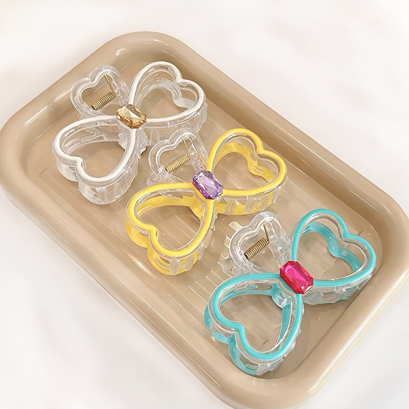 3pcs Bowknot Shaped Claw Clips Hair Accessories for Girls