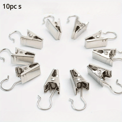 Stainless Steel Curtain Clips 10 Pack