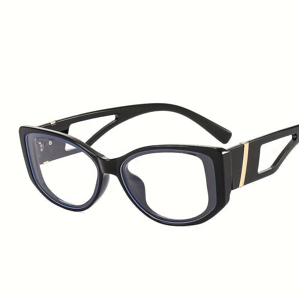 Gradient Cat Eye Frame Glasses Hollow Out Temple Anti Eyewear