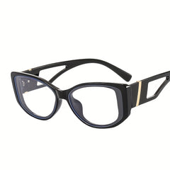 Gradient Cat Eye Frame Glasses Hollow Out Temple Anti Eyewear