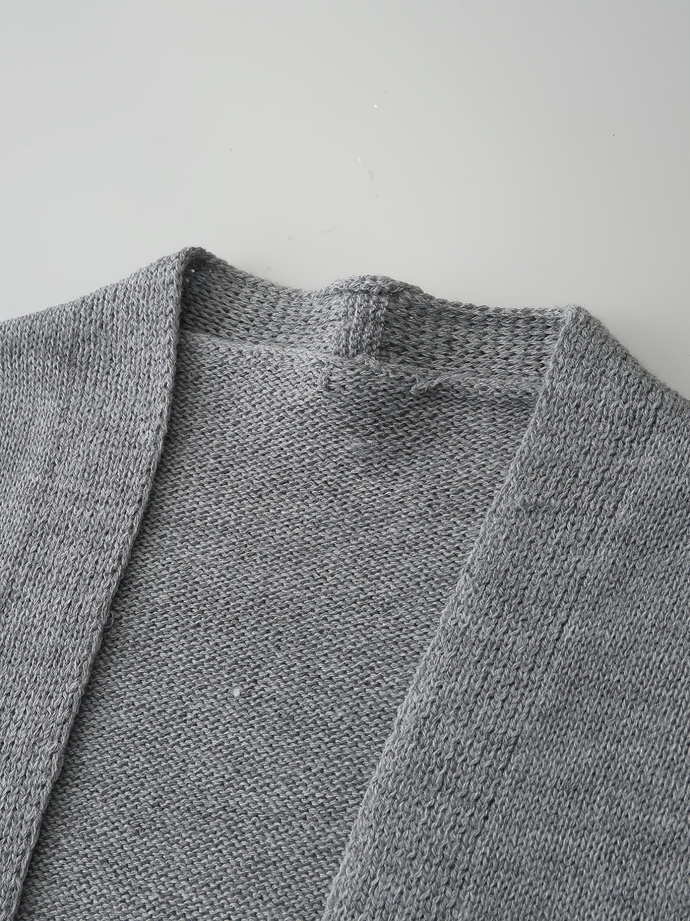 Men's Crew Neck Knit Cardigan Long Sleeve Sweater