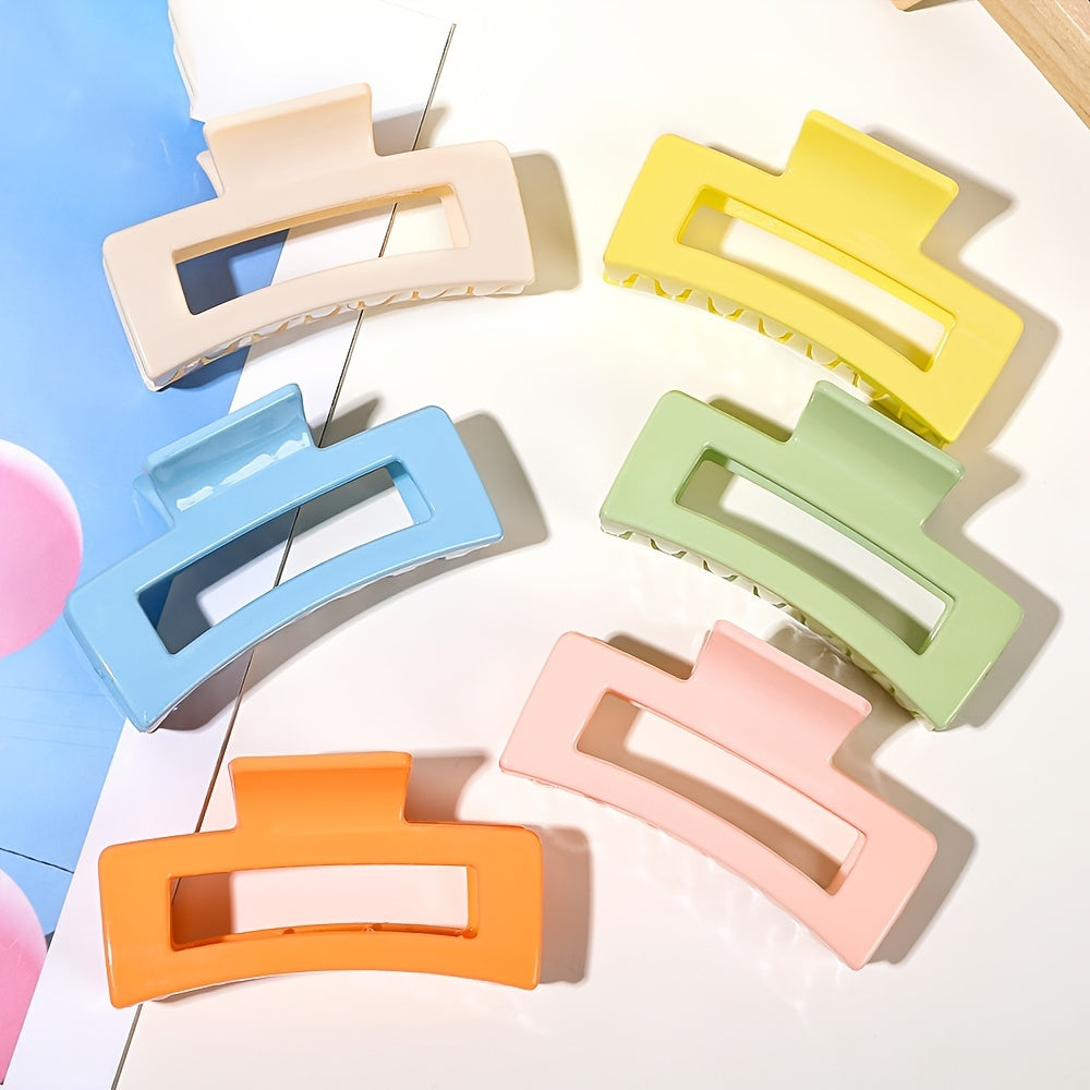Multicolor Acrylic Hair Clip Thick Rectangle Claw Clips