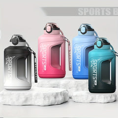 Durable PC Silicone Rubber Sports Water Bottle 1pc