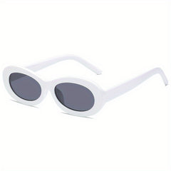 Y2K Oval Sunglasses UV400 Anti Glare Glasses for Travel Beach Party Club